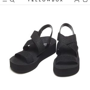 Yellow Wedge Sandals